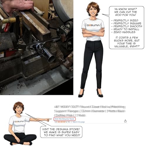 closet rod support flanges with screw on attachment on a desk or shelf
