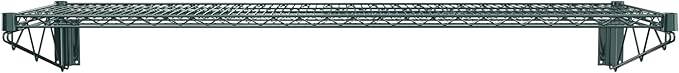 18" x 60" Green Epoxy Wire Wall Mount Shelf - Image 4