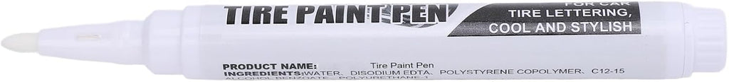 Brrnoo Tire Paint Marker White Long Lasting Tire Lettering Precise Outline for Car Tires