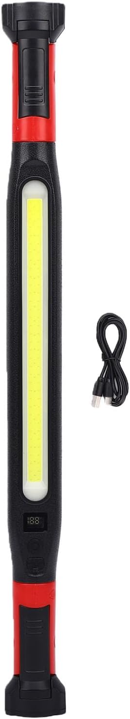 Alomejor Underhood Work Light, ABS COB LED Rechargeable Hood Light with Magnetic Hook Clamp, 360 Rotating, 2000mAh Battery, IP55 for Car Repair Garage Mechanics