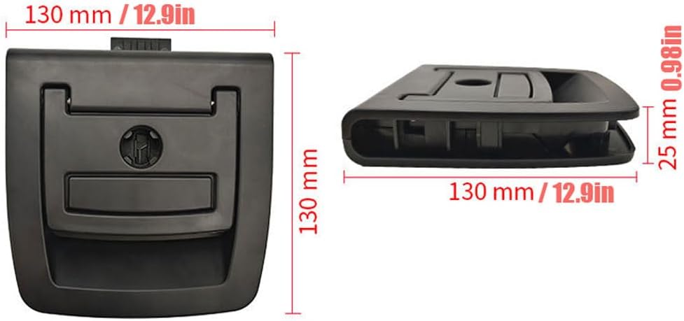 Rear Trunk Mat Carpet Handle Compatible with BMW 5 seri E60/F07/F11 2009-2016, X5 E70/F15 2006-2018, X6 E71/F16 2007-2019 Repalcement 51479120283 51476985161 (Black (Without Locking Function))