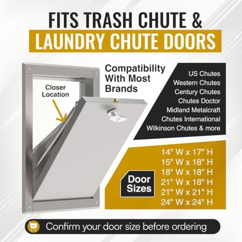 trash chute 10" inch extended hydraulic silver closer, package contents