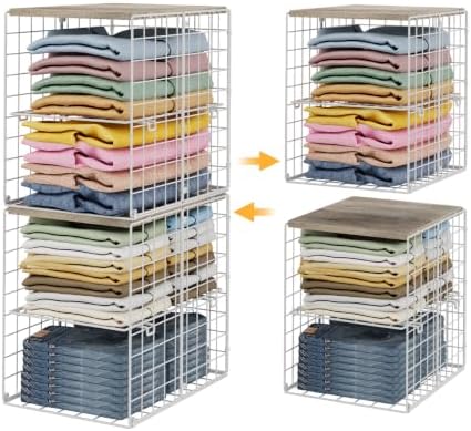 hencawima 2 pack stackable closet storage bins with, main product view