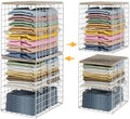 hencawima 2 pack stackable closet storage bins with, main product view