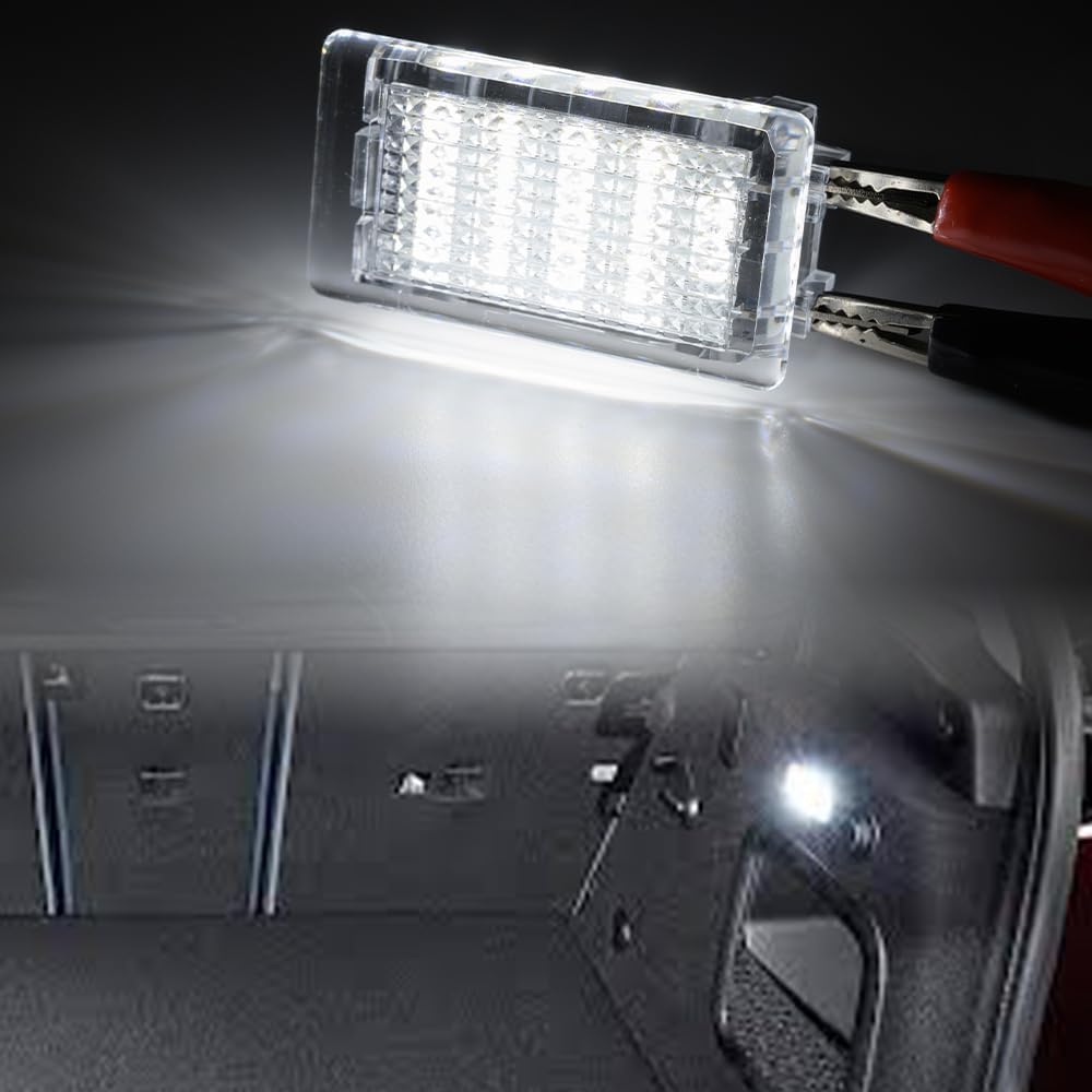 nsautolighting Full LED Trunk Cargo Area Light Assembly for VW Golf Jetta MK1 MK2 Passat B3 Pickup Super Bright White Interior Courtesy Luggage Compartment Lamp