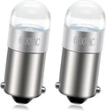 Ruiandsion BA9S Interior Map Led Light White 1891 6-30V Car Bulb for Glove Box Instrument Panel Lamps（pack of 2）