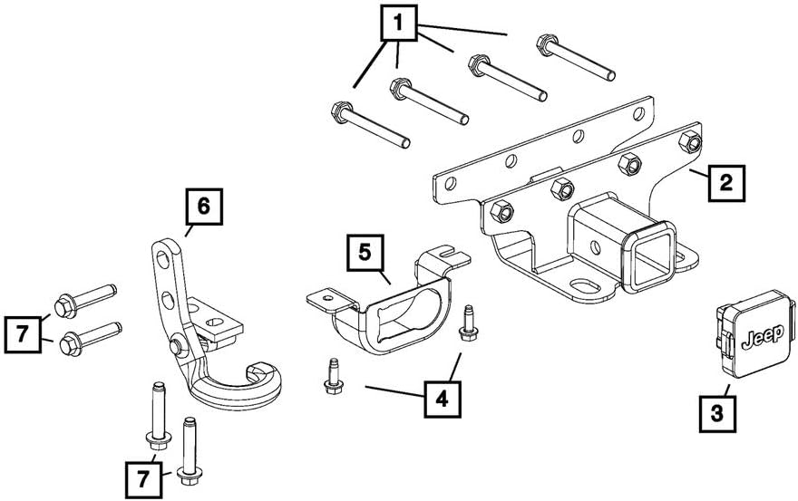 Mopar Genuine Trailer Hitch Cover - 82213706