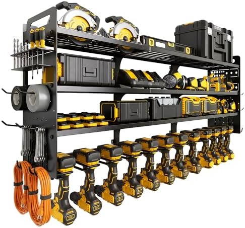 large 49.8" power tool organizer wall mount, 4-tier, main product view