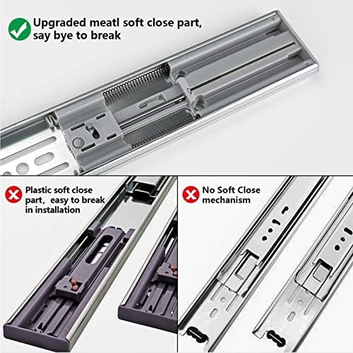 lontan 6 pairs soft close drawer slides 20, package contents