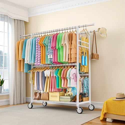 heavy duty clothes rack load 1060lbs, four rods, view 9