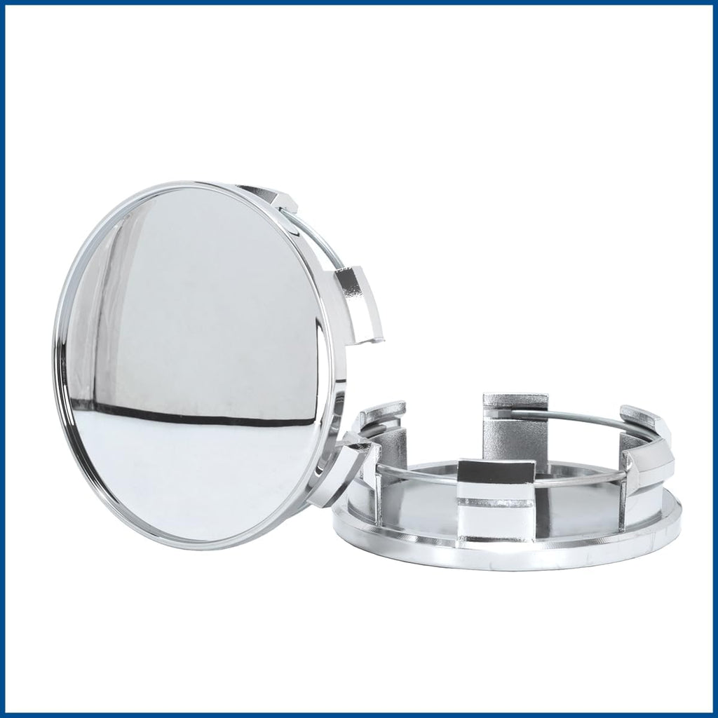 2.56in Wheel Center Caps 65mm ABS Plastic Wheel Center Hubcaps 4Pcs Universal Center Cover Replacement Outer 65mm 2.56 in, Inner 61mm 2.4 in Chrome