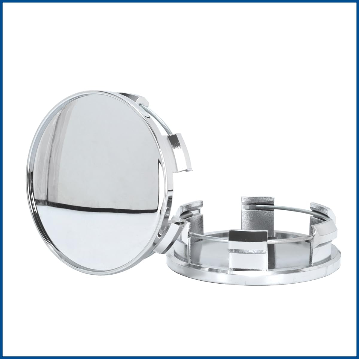 2.56in Wheel Center Caps 65mm ABS Plastic Wheel Center Hubcaps 4Pcs Universal Center Cover Replacement Outer 65mm 2.56 in, Inner 61mm 2.4 in Chrome