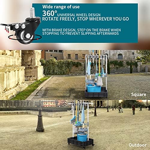 broom and mop holder put wet mops movable, package contents