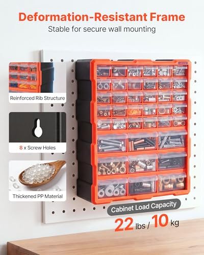 vevor 39-drawer storage organizer, plastic, drawer storage cabinet, package contents