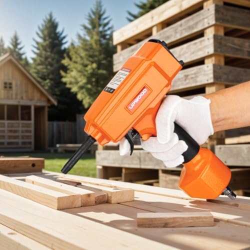 professional air punch nailer nail remover, pneumatic nail, close-up detail
