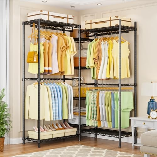 ulif e4 clothes rack, heavy-duty garment rack can, side view