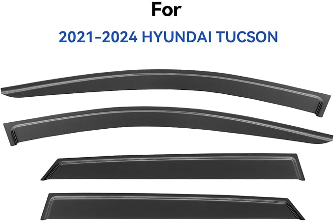 Window Visors Rain Guards for 2022 2023 2024 2025 Hyundai Tucson, Out-Channel - Image 2