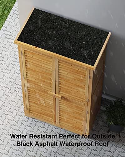 bealife 63.2" outdoor storage cabinet with double doors, close-up detail