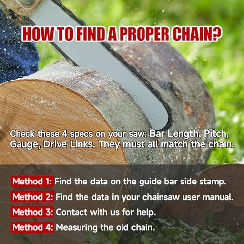 24 inch chainsaw chain 3/8" pitch .050" gauge on a desk or shelf