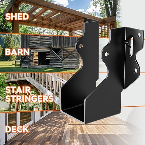 2x4 joist hangers black,18 gauge face mount joist, package contents