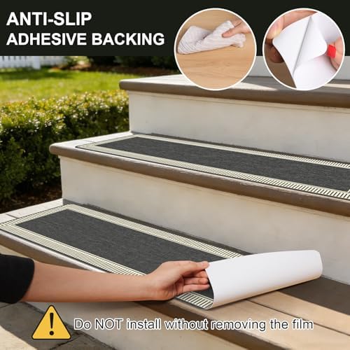 sallous outdoor stair treads 8” x 30” showing dimensions
