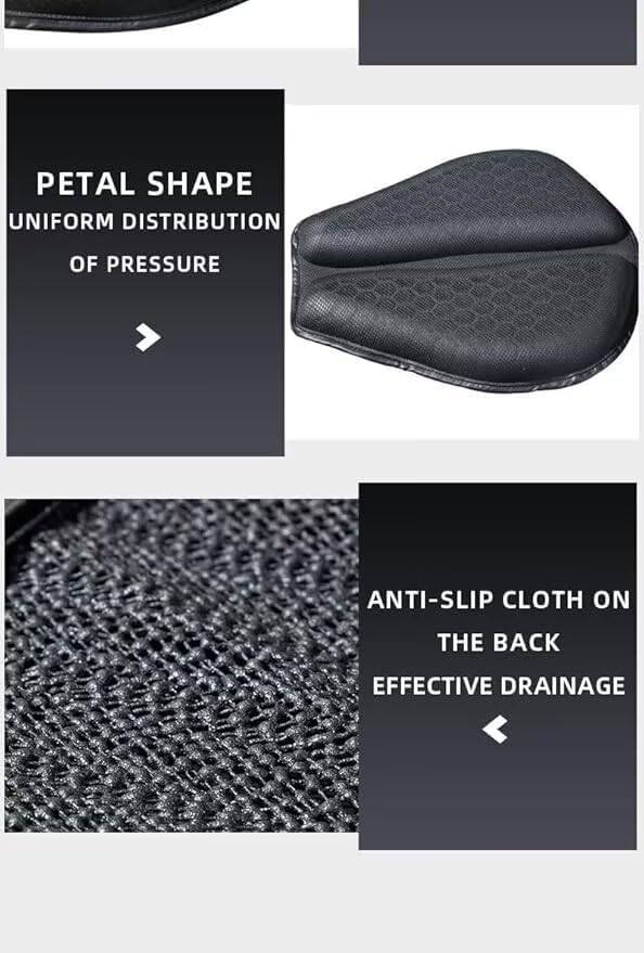 hexrider - hex Rider seat Cushion - Long Distance SEAT Cushion Original (Black,ONE SIZE-1PCS)