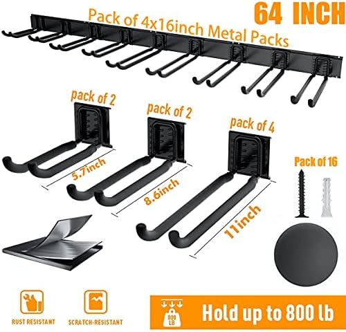 torack tool storage rack heavy duty garage wall shown in use