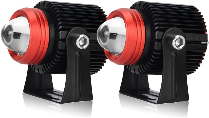 opp ulite motorcycle led fog lights 3000k amber, main product view