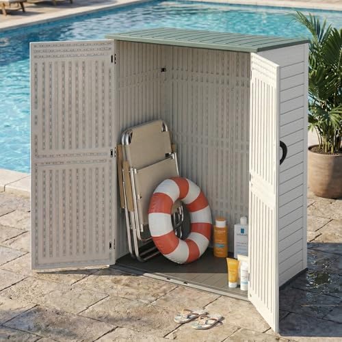ehhly vertical resin storage shed, 60 cuft garden on a desk or shelf