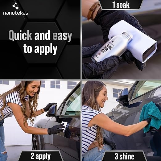 Nanot ekas Ceramic Shine Coating Car, Nano 9H Hydrophobic Coating for Car Body Paint Protection, 50 ml