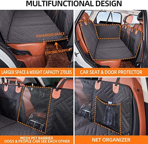 yjgf hard bottom dog car seat cover for, side view