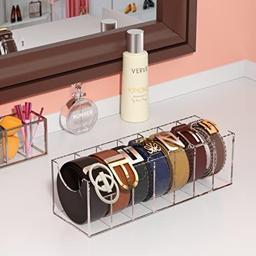 femeli acrylic belt organizers holders for closet 7, front angle view