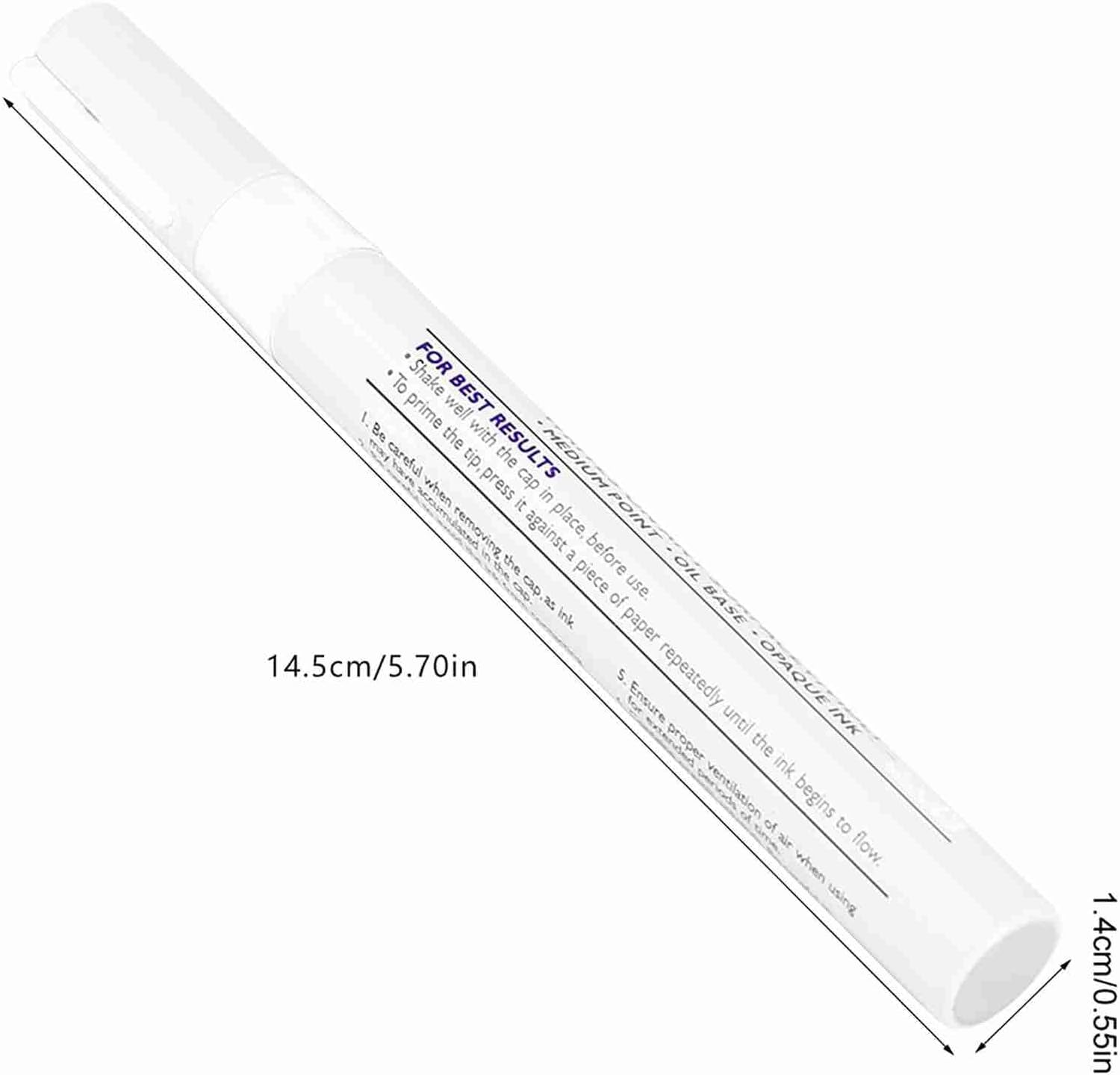 Tyenaza Tire Marker Pens, Waterproof Professional Car Pencil Tire Paint Pen Marker Lettering (White)