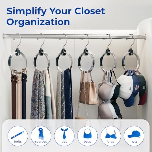 rolly hanger® premium closet organizer, rotating aluminum ring, package contents