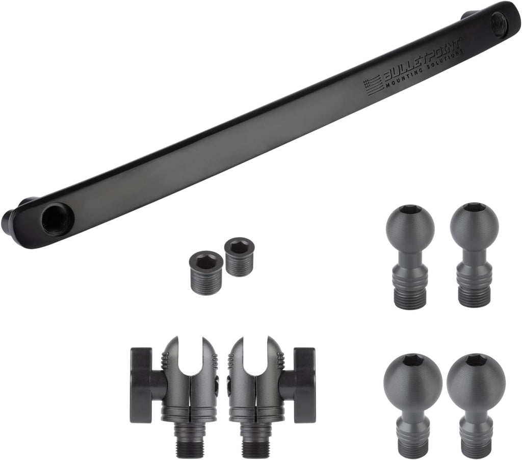 Bulletpoint Mounting Solutions Metal Grab Bar Insert Replacement with 2 Mounting Points Compatible with 2011-2018 Jeep Wrangler JK (Black)