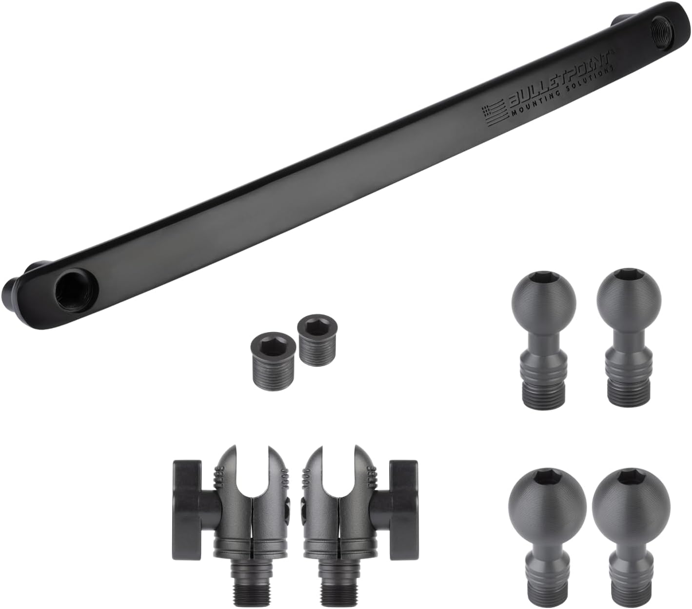 Bulletpoint Mounting Solutions Metal Grab Bar Insert Replacement with 2 Mounting Points Compatible with 2011-2018 Jeep Wrangler JK (Black)