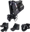 Shocker HD Max Black Super Drop Air Hitch Farm Mount Tow Kit - Fits 2-1/2" Hitch - Black Combo 2" & 2-5/16" Balls, Pintle, Drawbar & Clevis - 20,000 lbs