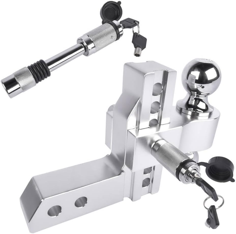 Trailer Hitch Fits 2 Inch Receiver 6 Inch Drop Rise 12500 LBS GTW 2 Inch and 2-5/16 Inch Ball