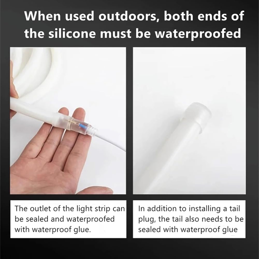 3 Meters Waterproof Silicone Neon Tube Cover - 360° Luminous LED Strip Diffuser,1pcs
