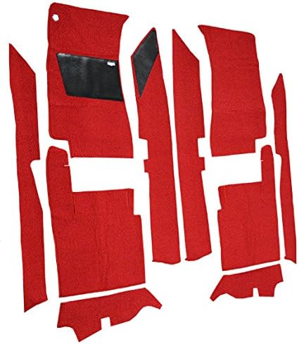 Replacement Auto Carpet Floor Liner - Cut and Sewn Loop - fits 1958-1960 Ford Thunderbird Hardtop Convertible (Black)
