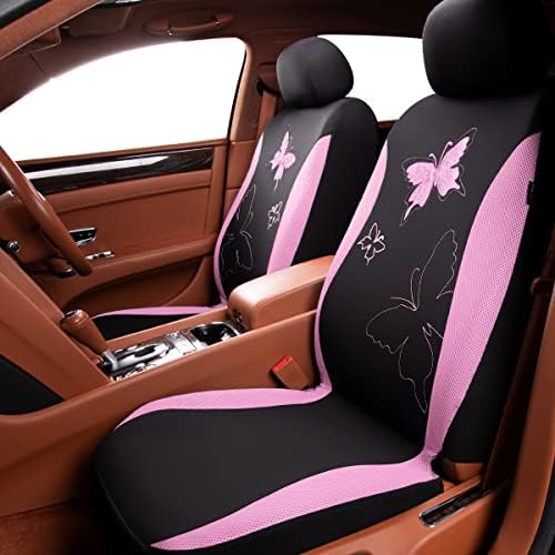 flying banner butterfly car seat covers ful set, close-up detail