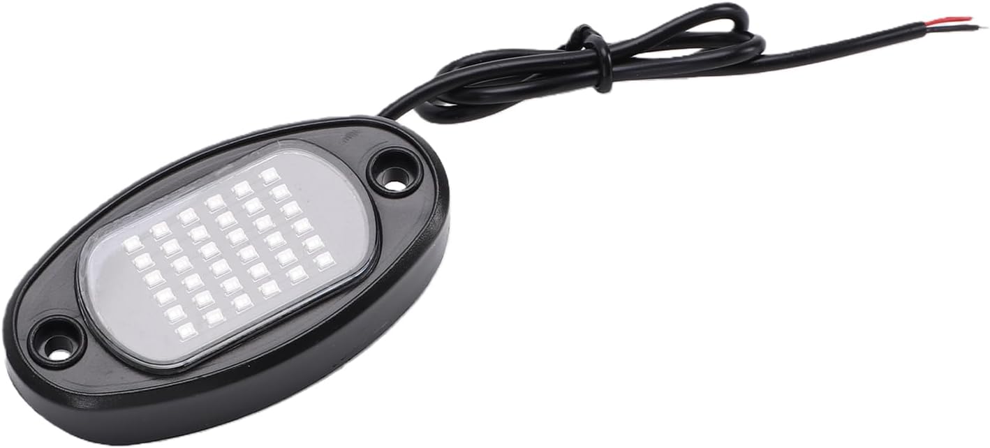 Single Color Car Underglow Lights 36 LED High Power Bright Underbody Chassis Lights IP68 Durable Universal Fit for Trucks SUVs ATVs UTVs Boats Motorcycles 4PCS (Red)