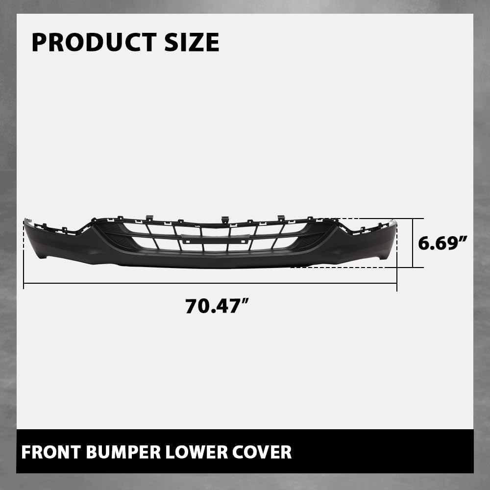 G-PLUS Front Bumper Lower Cover Fit Chevy Equinox 2018-2021 Black | Bumper Cover,GM1015149,84150755,1Pc