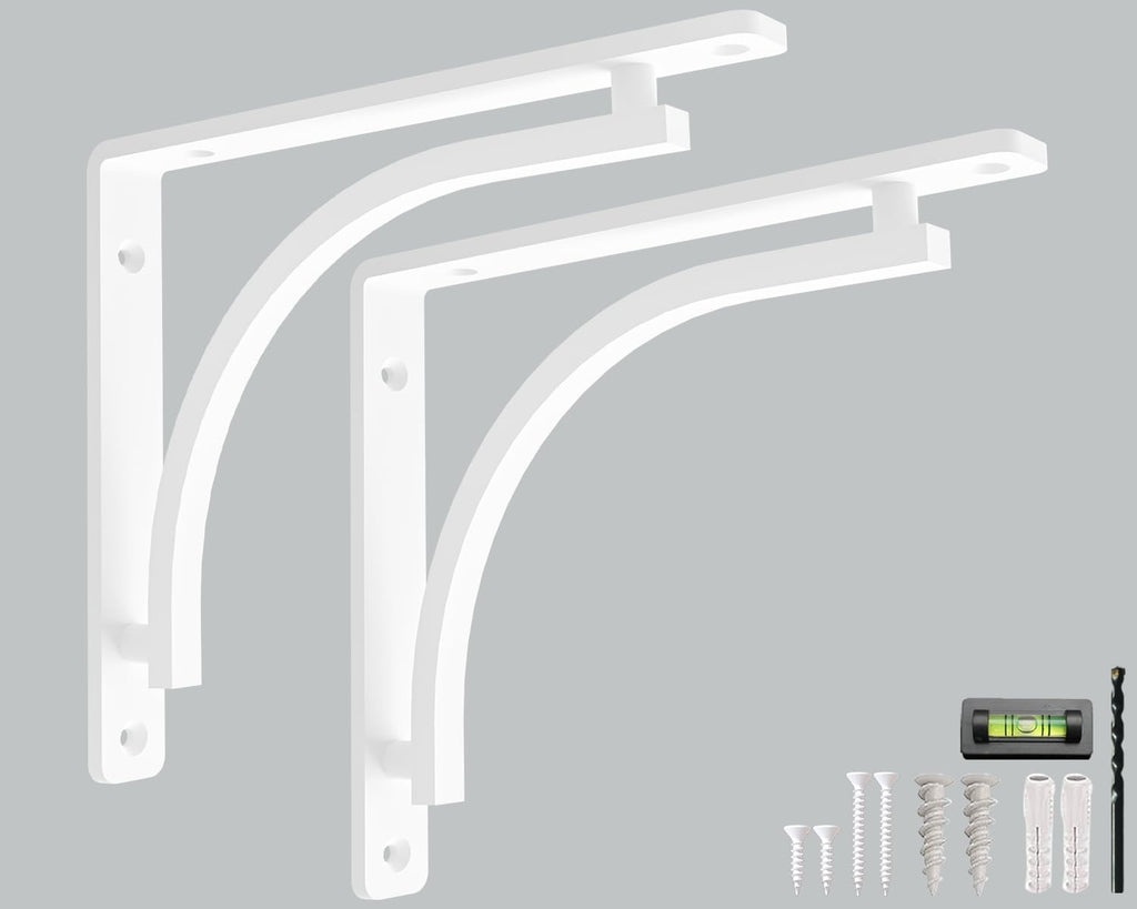 classic white heavy duty shelf brackets 12 inch, main product view