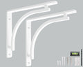 classic white heavy duty shelf brackets 12 inch, main product view