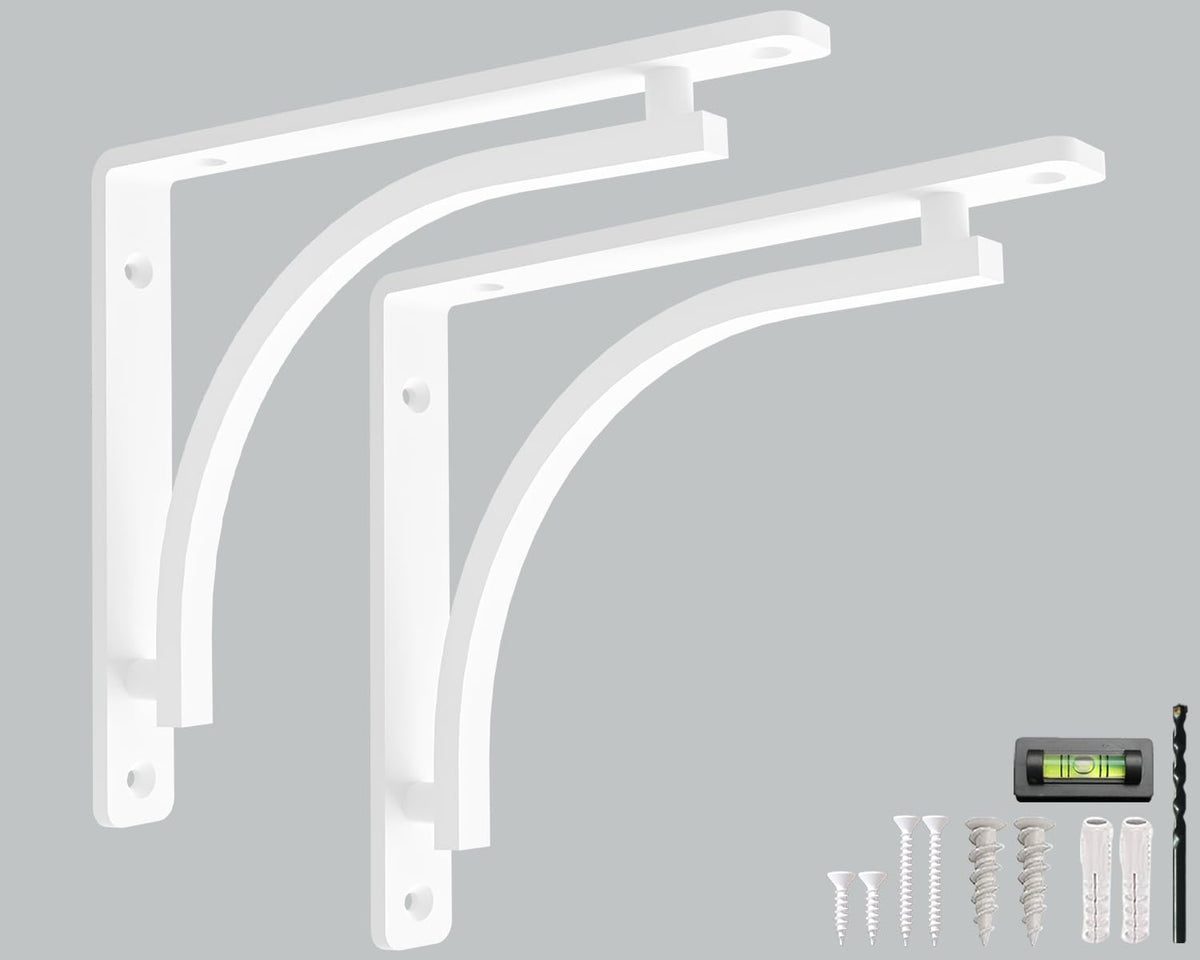classic white heavy duty shelf brackets 12 inch, main product view