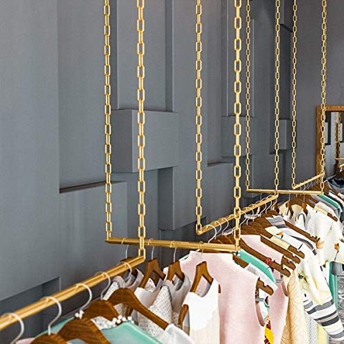 creative adjustable height clothing storage chain garment rack on a desk or shelf