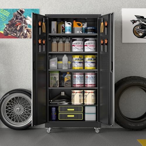 reemoon metal storage cabinet 71" h x 34" shown in use