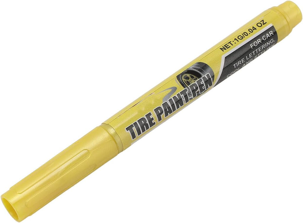 Yellow Tire Paint Pen, 6 Pcs 1g Quick Repair Weather Easy Application, with Smooth Results, for Automotive Vehicle Tire Scratch