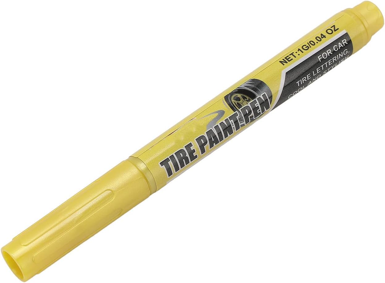 Yellow Tire Paint Pen, 6 Pcs 1g Quick Repair Weather Easy Application, with Smooth Results, for Automotive Vehicle Tire Scratch